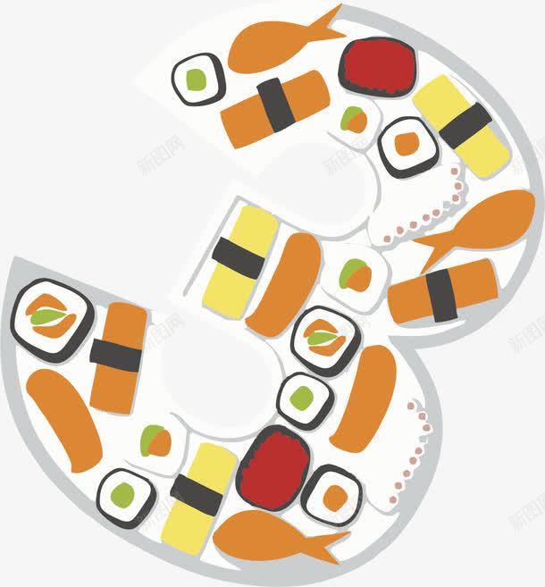 卡通美食創(chuàng)意數(shù)字3高清素材 點(diǎn)亮網(wǎng)頁(yè)與電商設(shè)計(jì)的活力元素